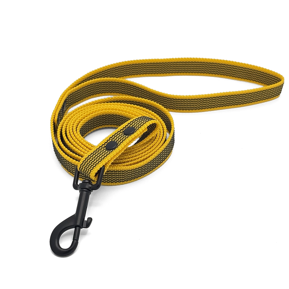 Hundkoppel gul med bra grepp 2 meter