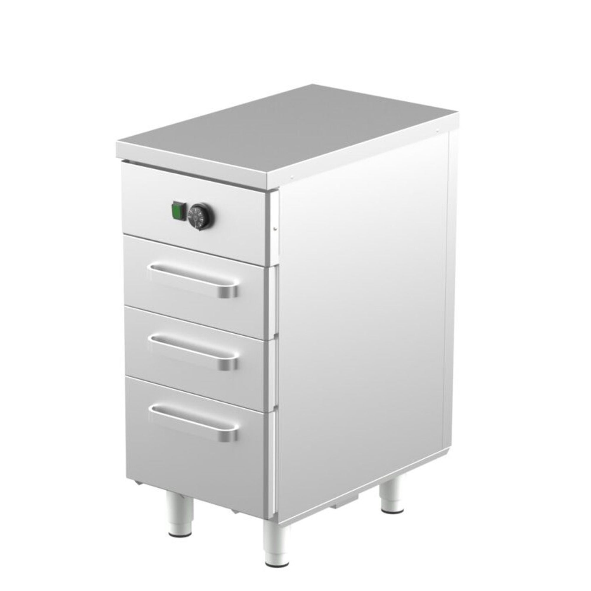 Warming cabinet, 2 drawers with frame for GN 1/1 150mm, 1 GN 1/1 100mm