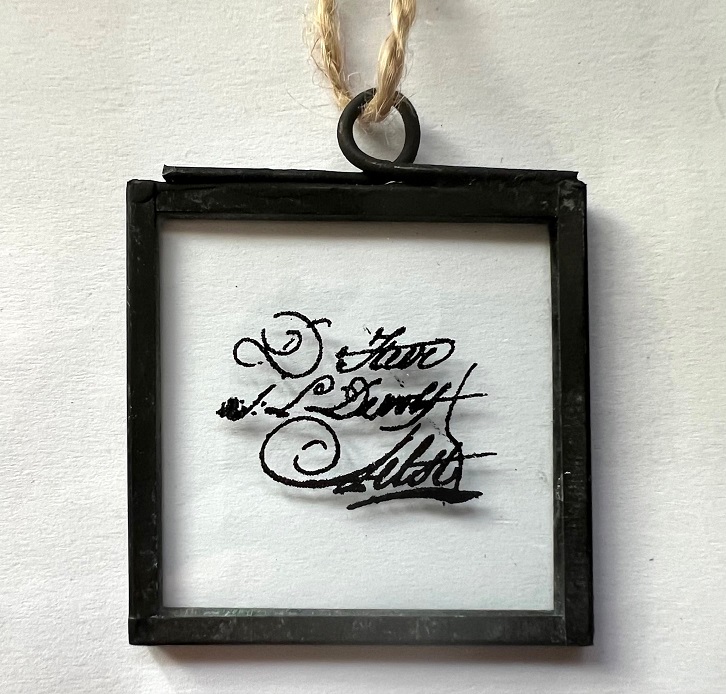 Hängande ornament Lettres Jeanne d´Arc Living vintage ram inramat glas shabby chic lantlig stil - 2