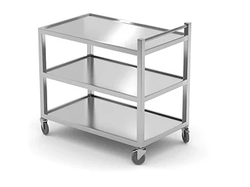 Serving trolley 3 shelves - fully welded
