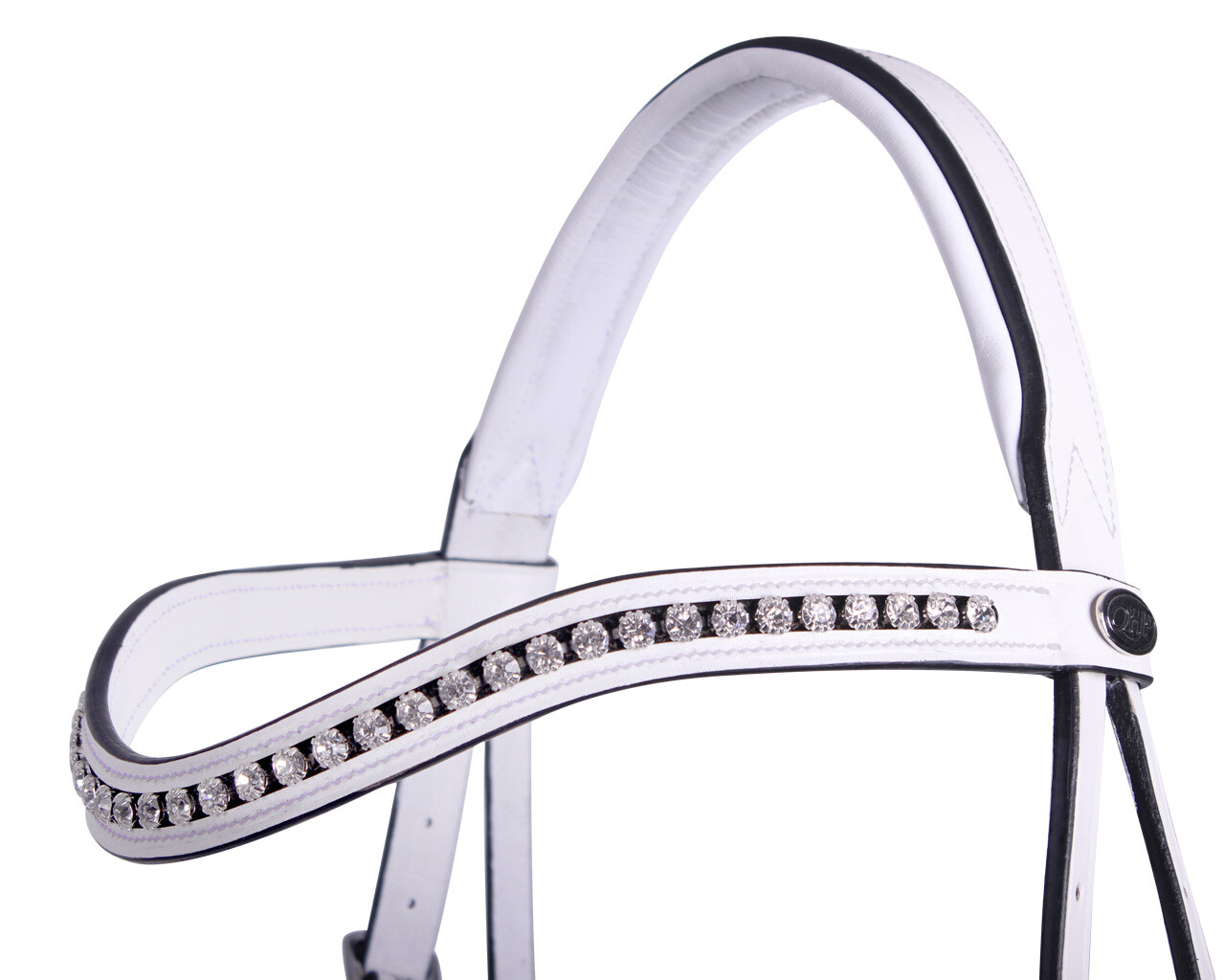 QHP Luxury Show Bridle - White - rhinestone