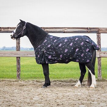 QHP Lize Outdoor Rug 100 g - Black/Purple