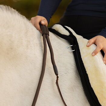 Balance Rein / halsring  / cordeo, QHP Liberta (PP), brun