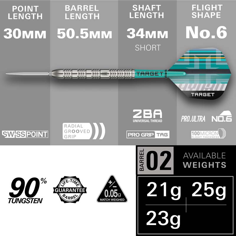 Target Hydro 02 Swiss Point 90% 21g - 5
