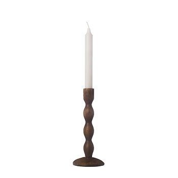 ERNST Ljusstake i mörkt trä 21 cm