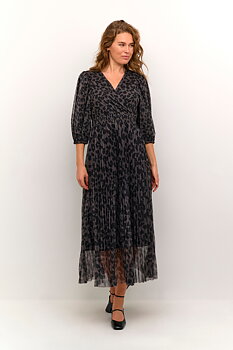 Culture Chancy Dress Grey Leopard