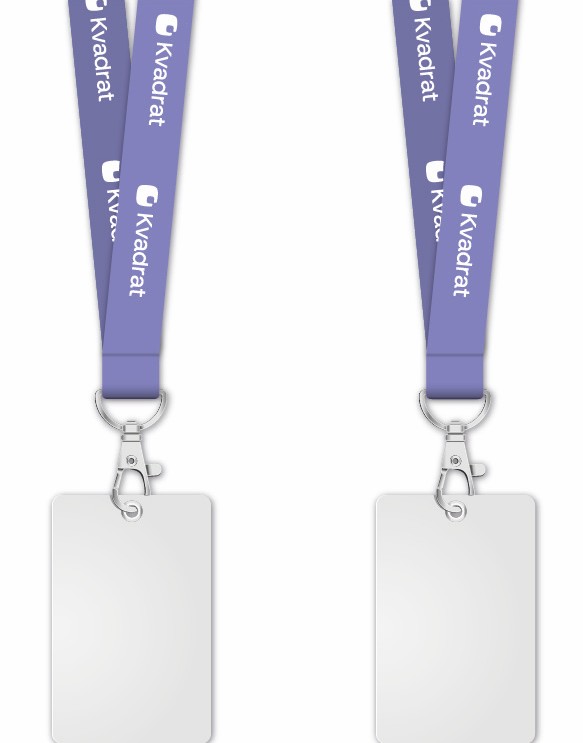 Logoband med säkerhetsspänne LILA