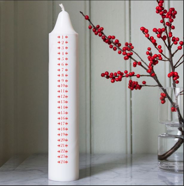 Adventskalenderljus Maxi Allmoge - Adventskerze aus 100 % Stearin - 2