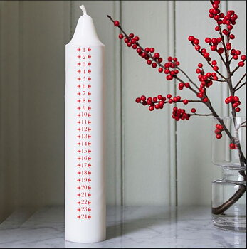 Adventskalenderljus Maxi Allmoge - Adventskerze aus 100 % Stearin