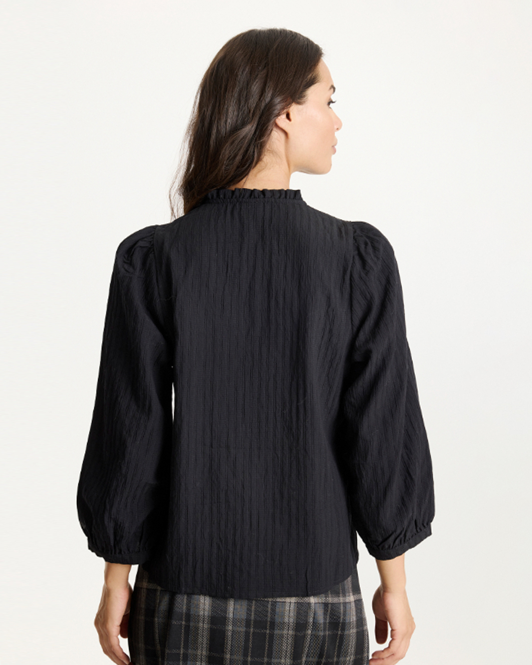 Blus Franny trekvartsärm svart - 2