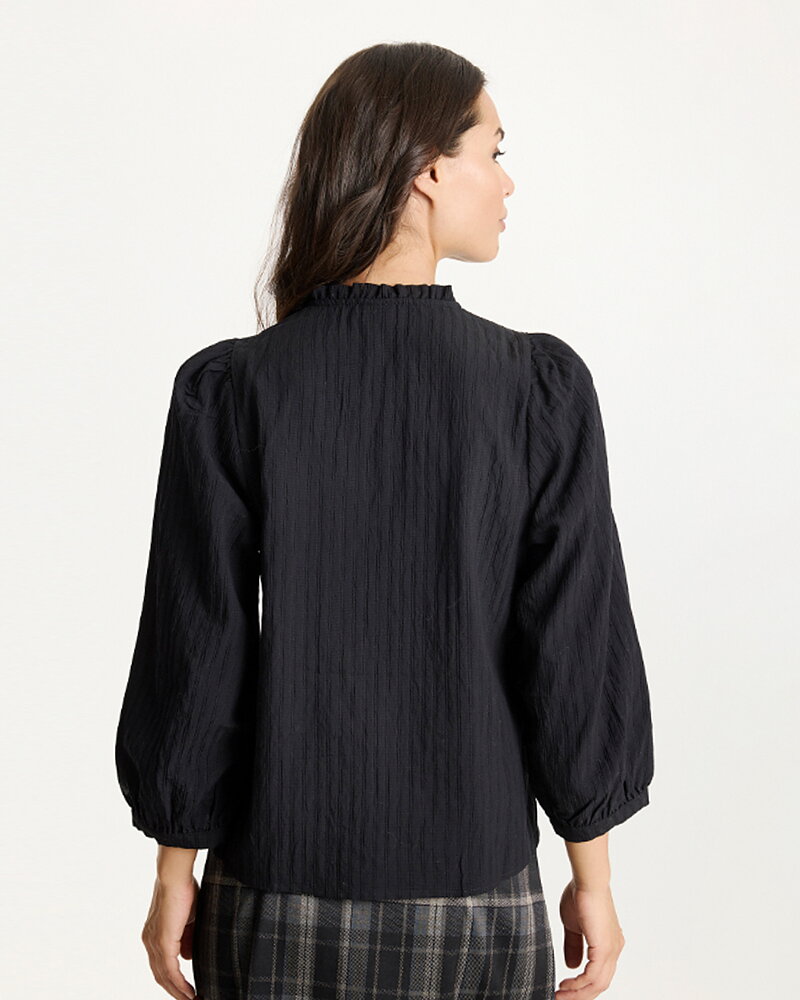 Blus Franny trekvartsärm svart