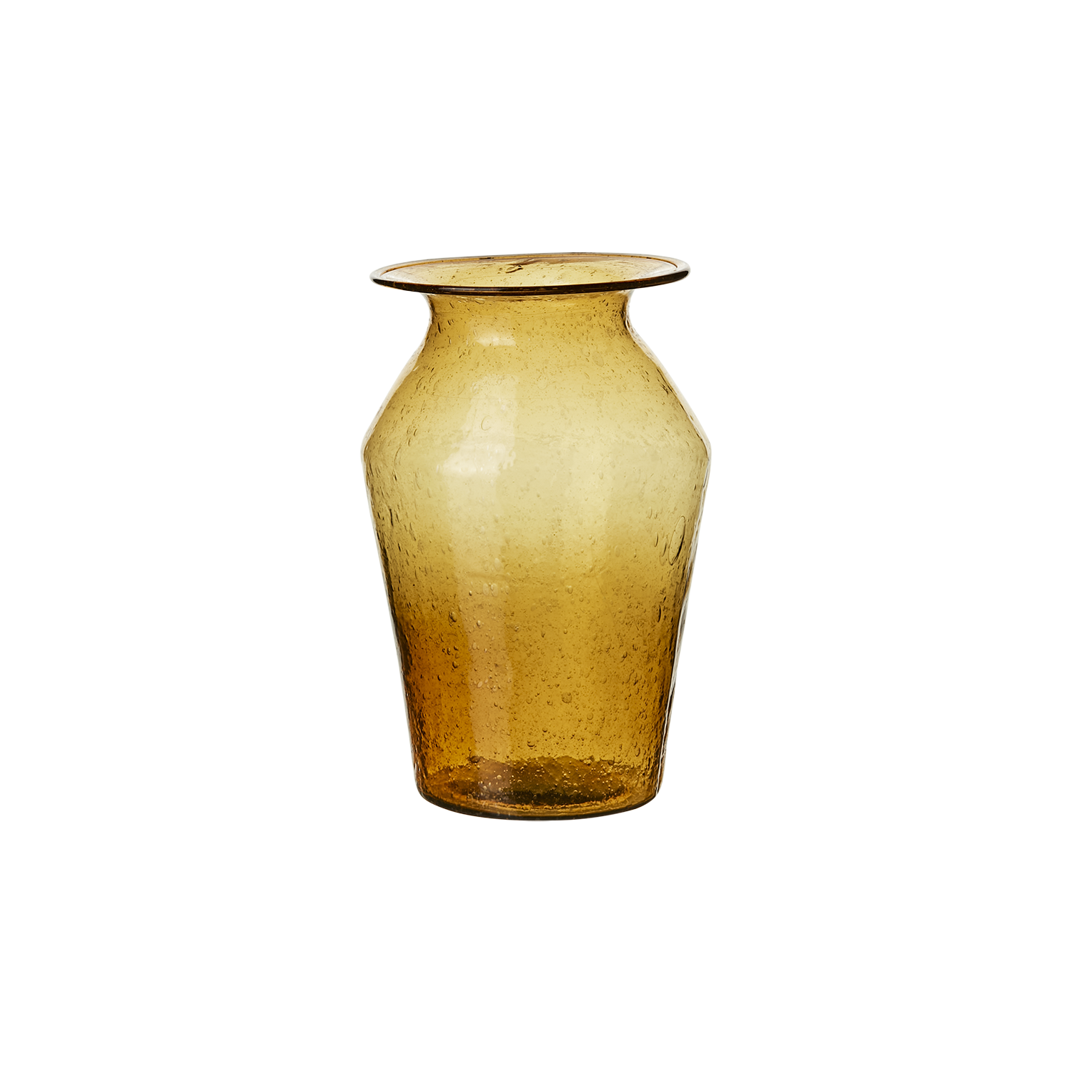 Violetta, bernstensfärgad munblåst vas från Affari of Sweden