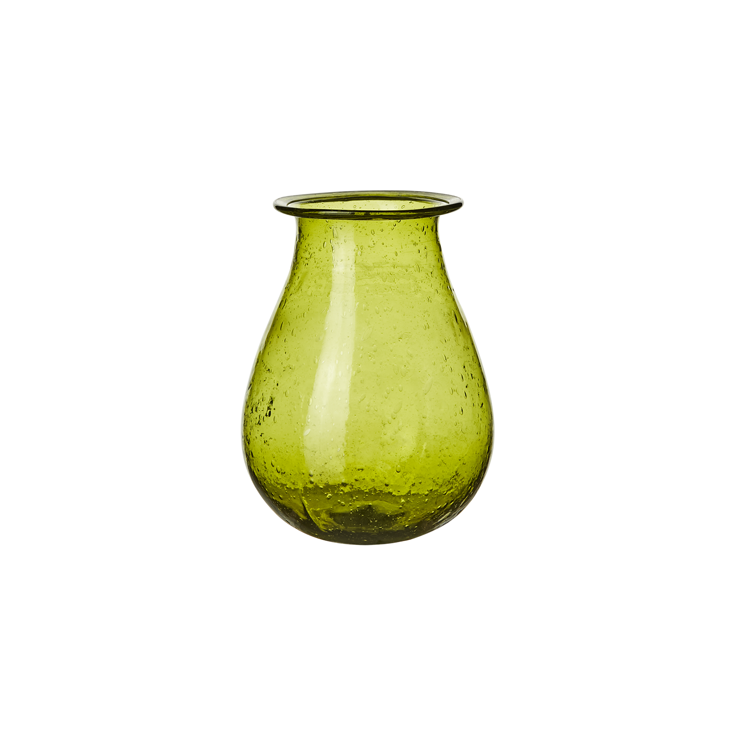 Violetta, grön munblåst vas från Affari of Sweden