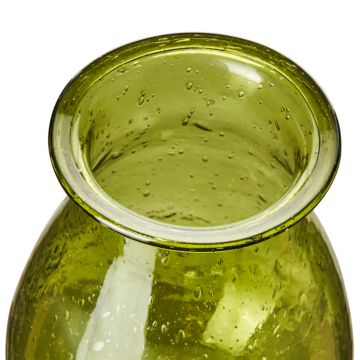 Violetta, grön munblåst vas från Affari of Sweden