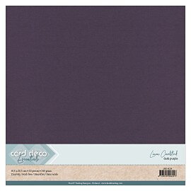Card Deco Linen - Dark Purple 10-p