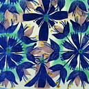 マリアンヌ・ジョンソン  Teneraシリーズ  青/紫/緑色の花のボウル  17cm  1958年