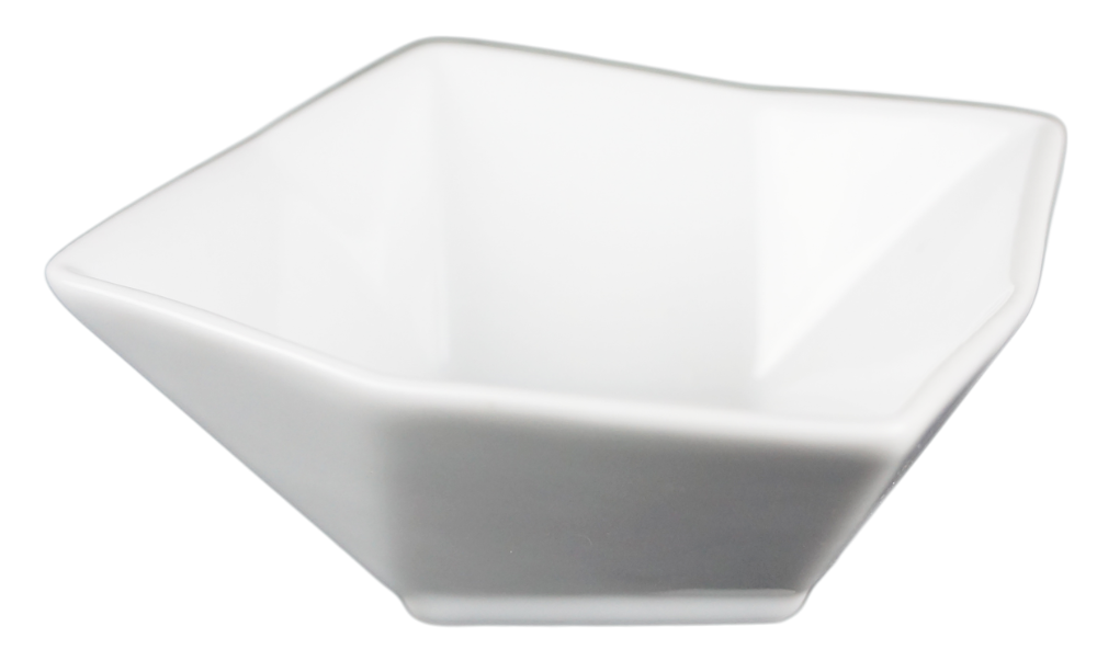 Mini Porcelain Bowl Veck Square - 8 pack