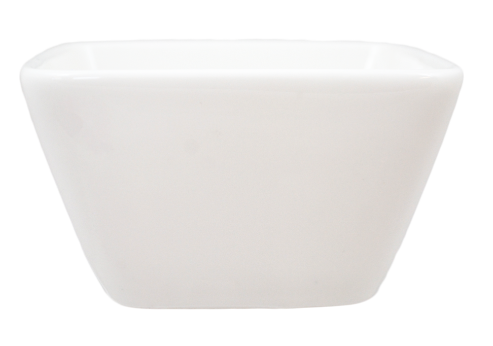 Mini Porcelain Bowl Square - Sloping Small - 8 pack - 2