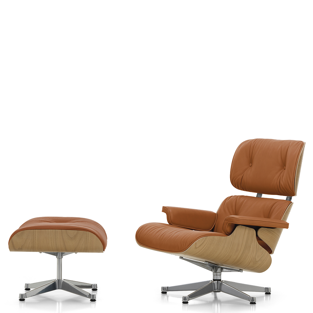 Eames Lounge Chair Fåtölj - Chestnut Natural (läder) - Vitra