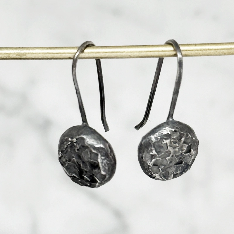 Örhängen MELTED återvunnet silver - 2