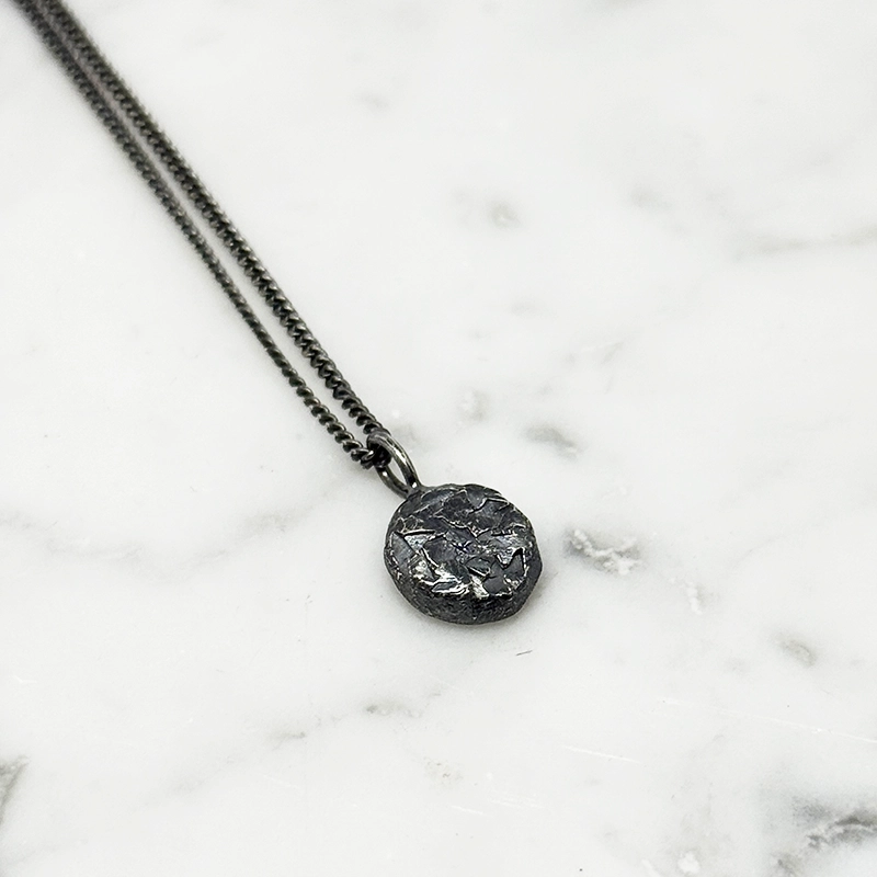 Necklace MELTED recycled silver - 3