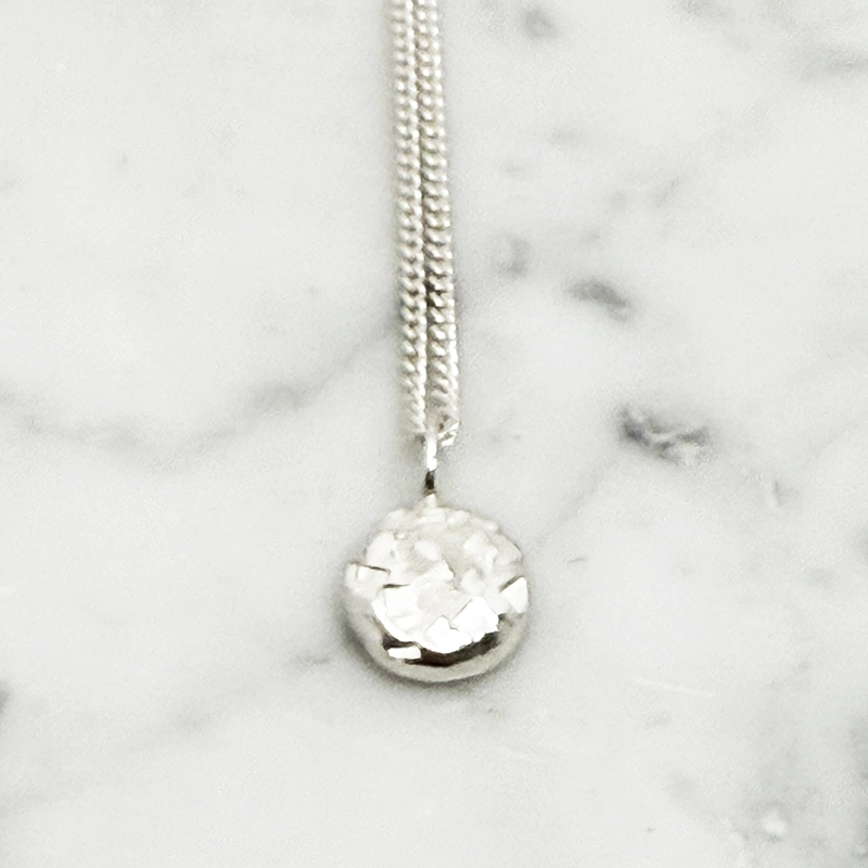 Necklace MELTED recycled silver - 4