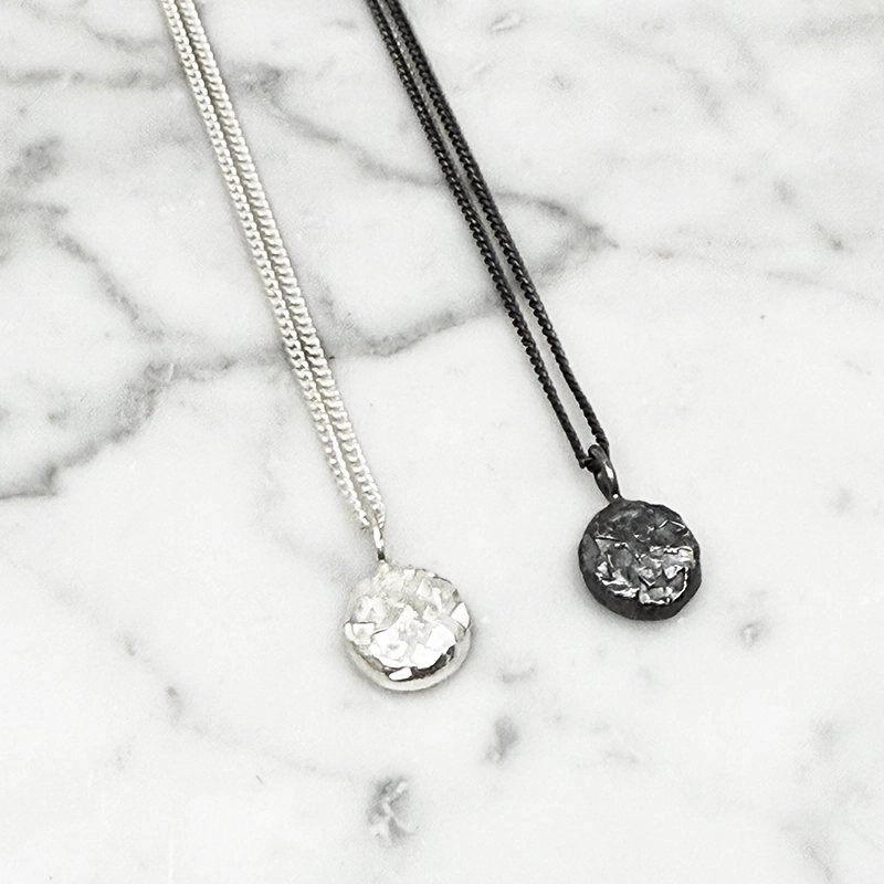 Necklace MELTED recycled silver