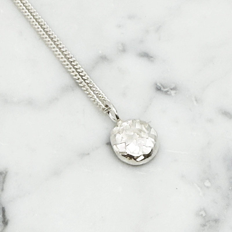 Necklace MELTED recycled silver - 2