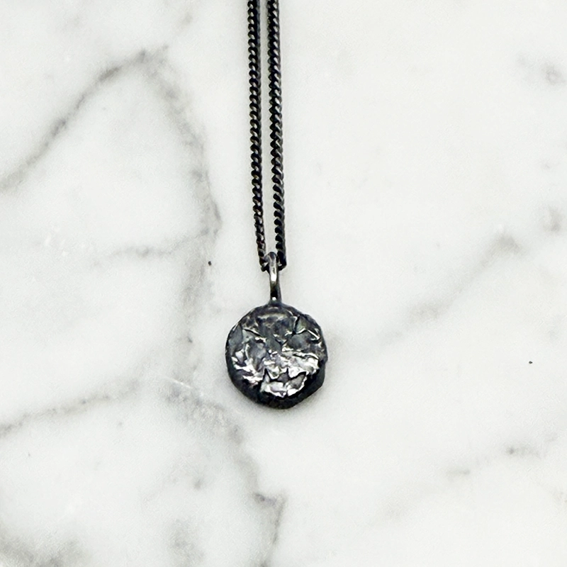 Necklace MELTED recycled silver - 5