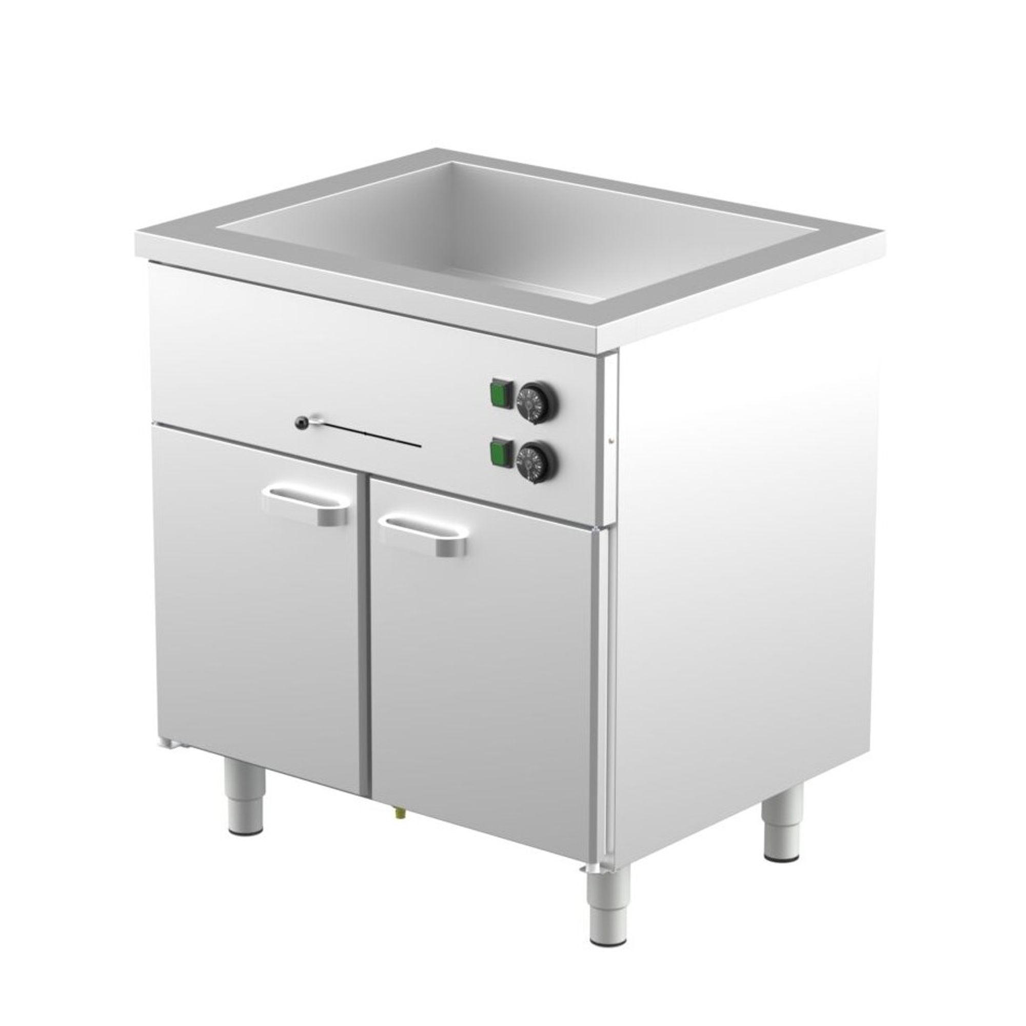 Warming cabinet with water bath, 2 cabinets for GN 1/1