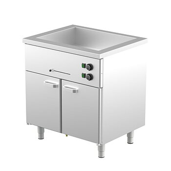 Warming cabinet with water bath, 2 cabinets for GN 1/1