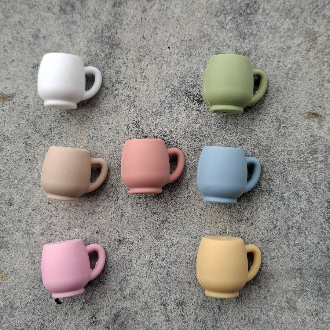 Silikonfigur -  Kaffemugg - Pastell