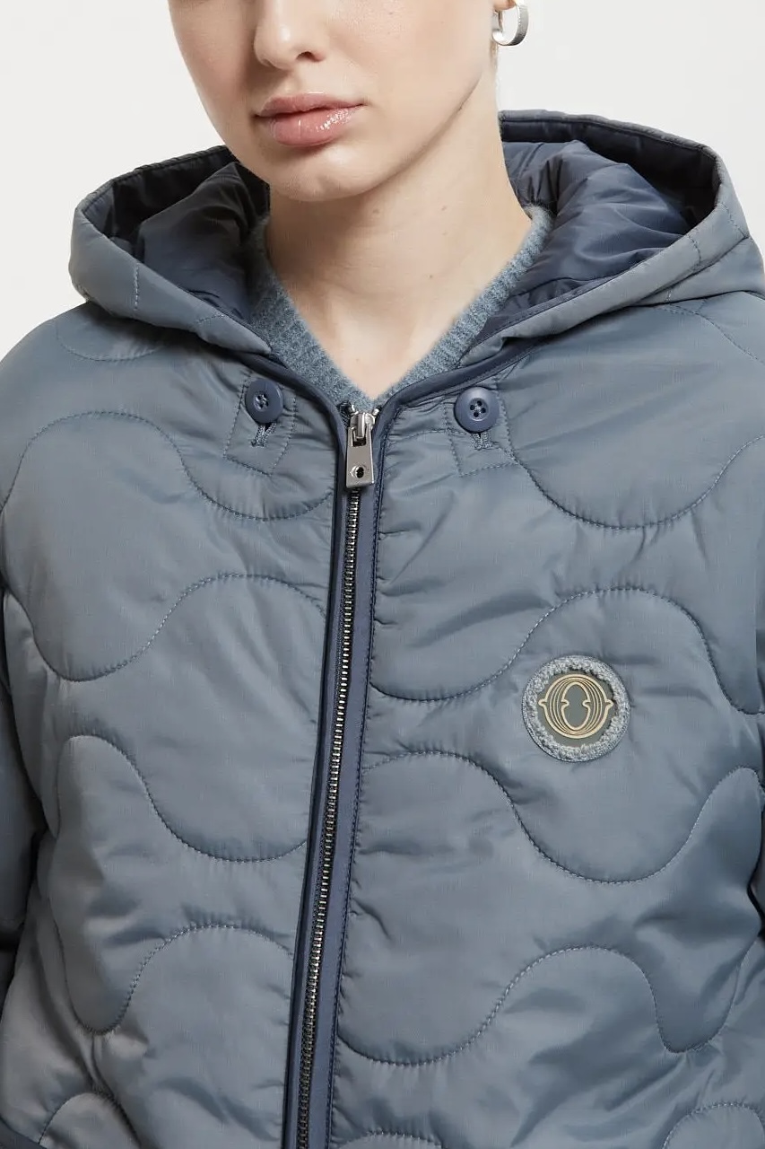 OttodÁme - Short Puffer Jacket With Hood Polvere - 5