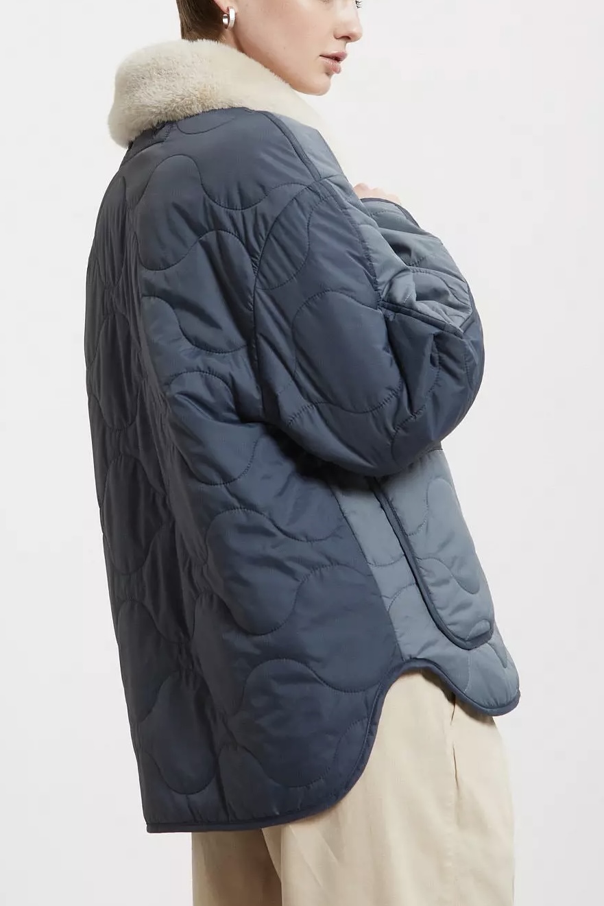 OttodÁme - Short Puffer Jacket With Hood Polvere - 2