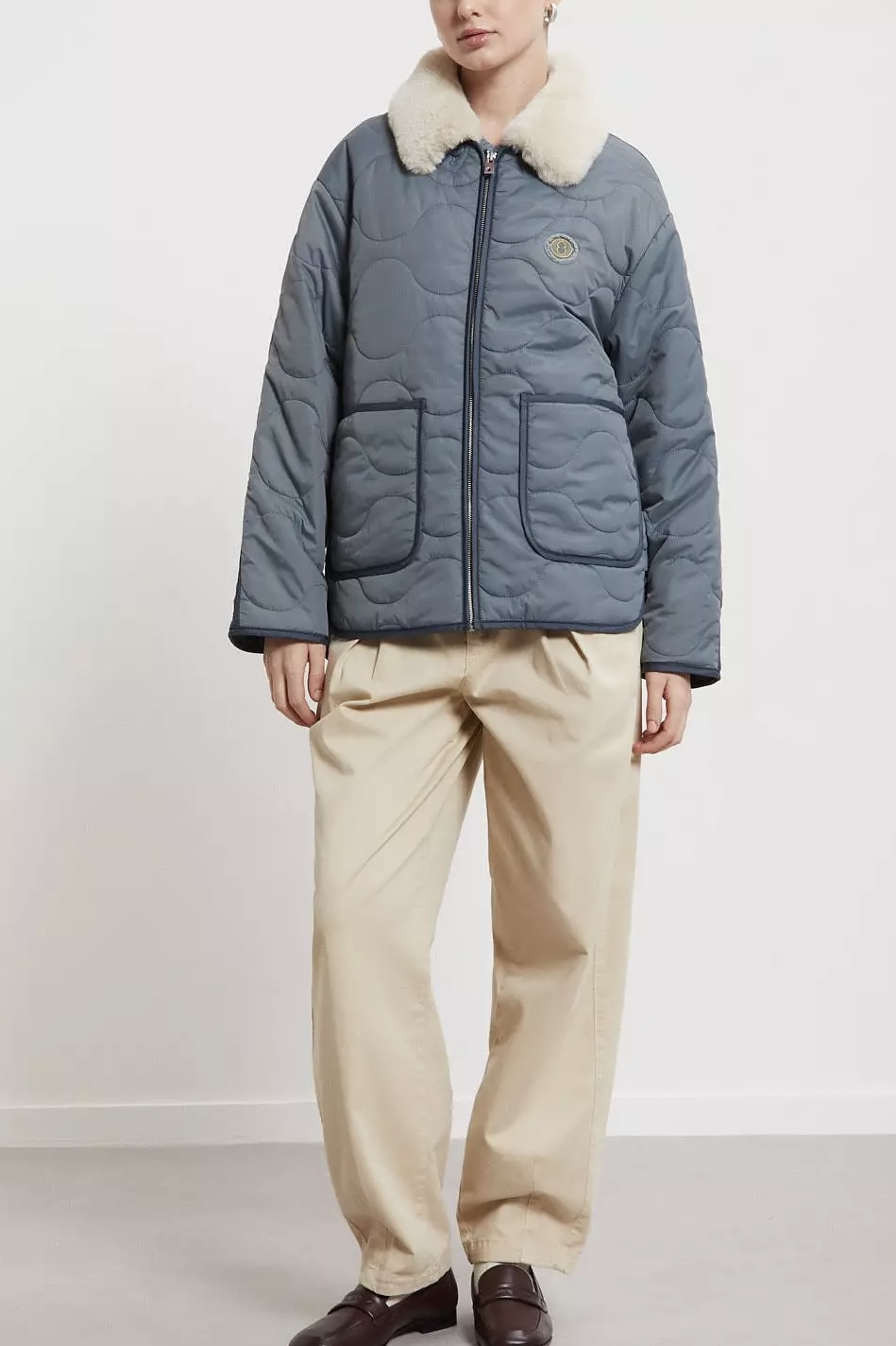 OttodÁme - Short Puffer Jacket With Hood Polvere - 3