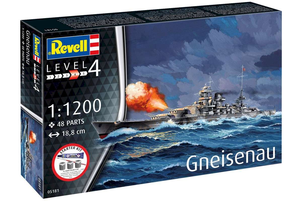 Modellset: Slagskepp Gneisenau 1/1200