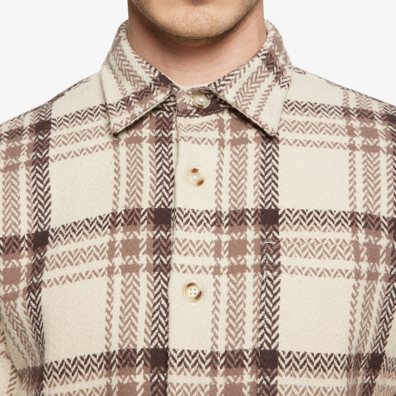 Signal - Benny Check Overshirt - Brown Bark - 3