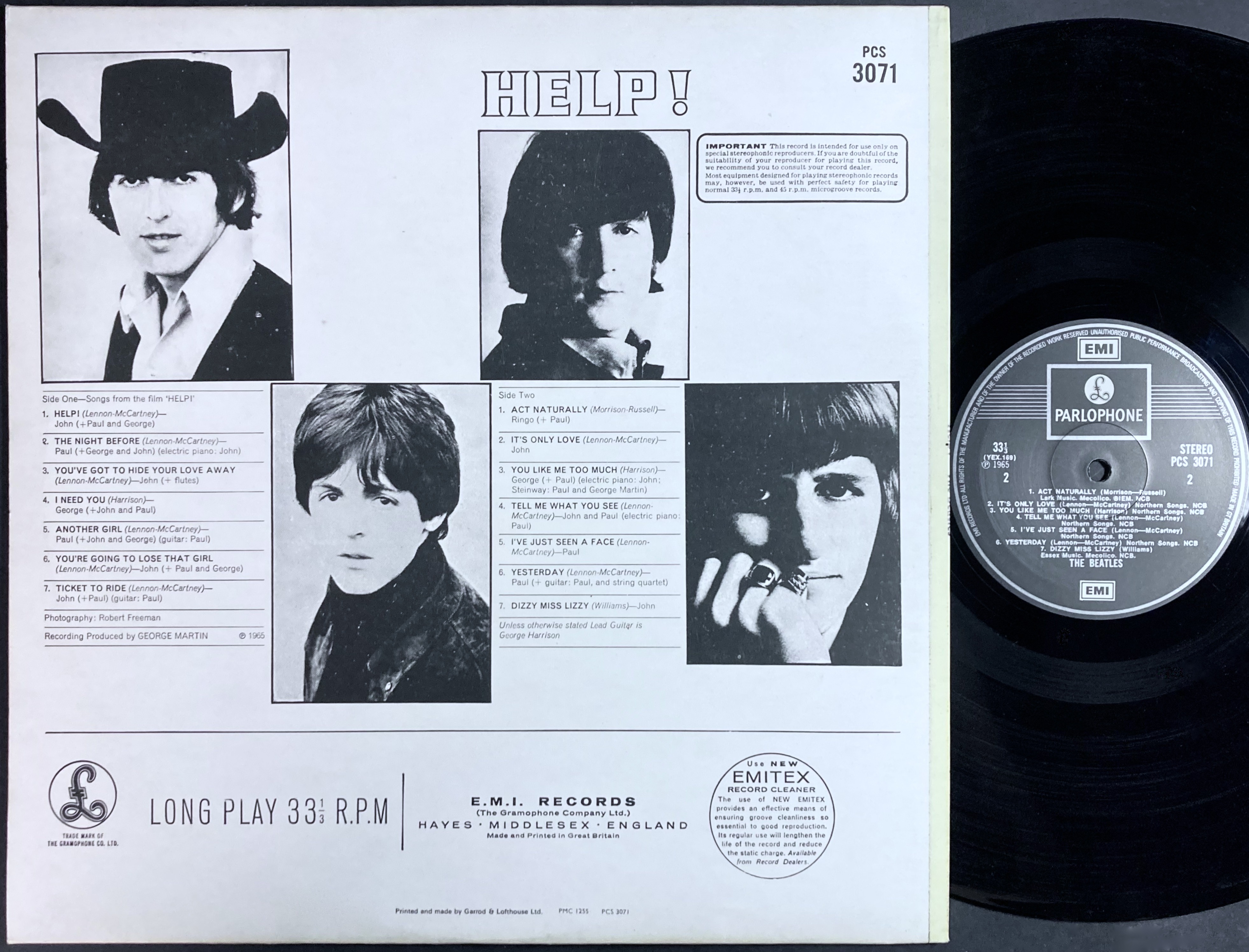 BEATLES - Help! UK stereo LP 1965 - 2