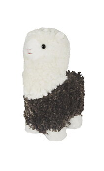 Skinnwille Soft Animal Curly Alpaca Dark Brown/White