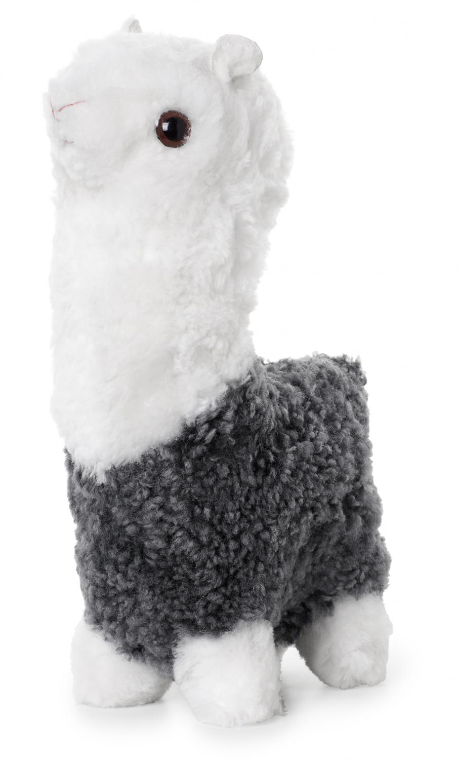 Skinnwille Mjukdjur Curly Alpaca - Charcoal/White