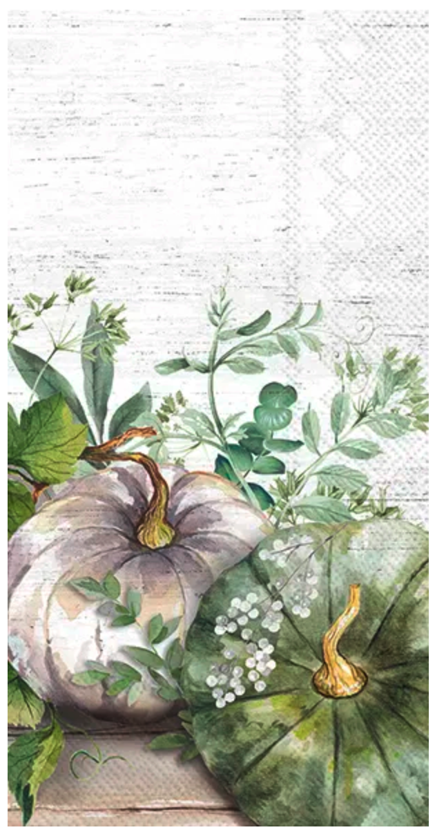 Servetter - GREEN & WHITE PUMPKIN - Buffé