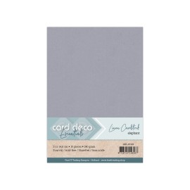 Card Deco Linen - A5 - Elephant Grey 10-p