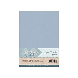 Card Deco Linen - A5 - Grey Blue 10-p