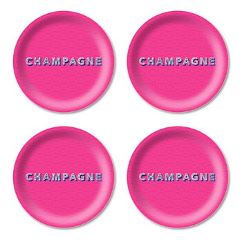 Coasters set/4 Champagne bright pink