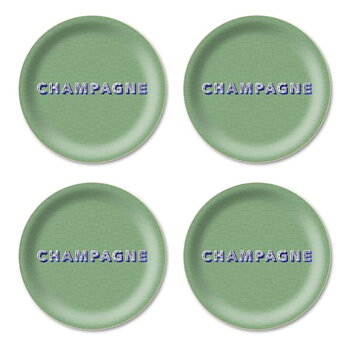 Coasters set/4 Champagne sage green