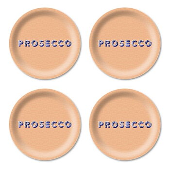 Coasters set/4 Prosecco peach