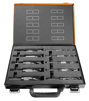 HSS-G reducerad borrsats 8 delar 27, 28, 29, 30, 32, 34, 36, 38 mm