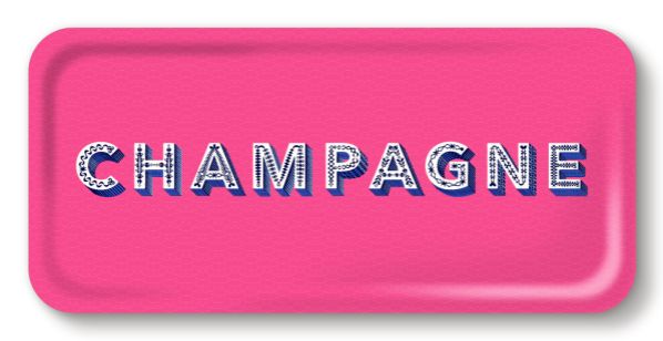 Tray Champagne bright pink