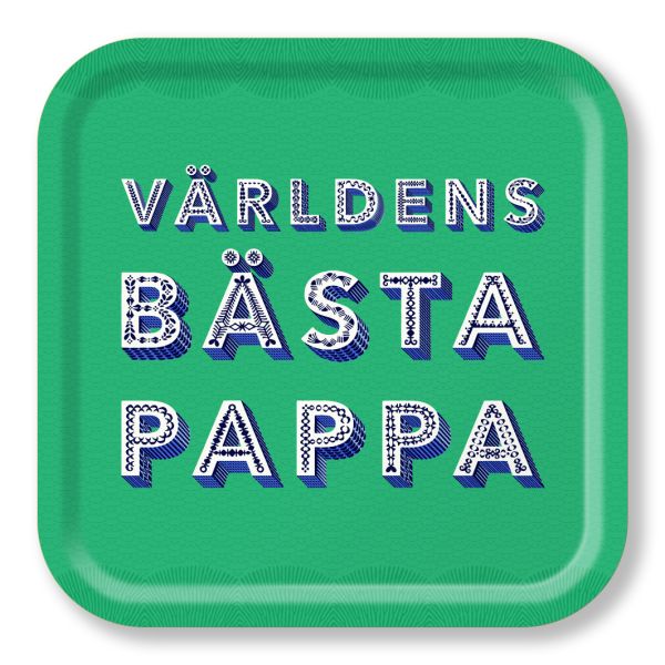 Tray Världens bästa pappa bright green