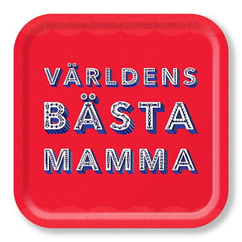 Tray Världens bästa mamma red
